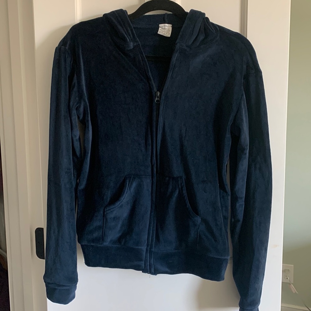 Navy blue fleece zip up